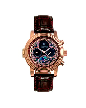 Heritor Automatisch Legacy horloge met leren bandje met dag/datum