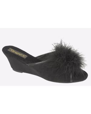 Sleepers Anne Jewelled Rosette Boa Mule