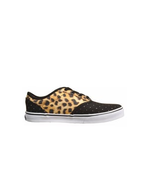 Vans Atwood Lace-Up Black Canvas Kids Plimsolls K2UDG6
