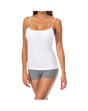 DAY COTTON dun band T-shirt met ronde hals 1045044 vrouw