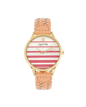 Sophie & Freda Tucson horloge met leren band en Swarovski-kristallen
