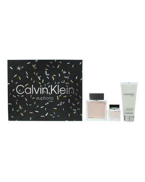 Calvin Klein Euphoria Men Eau de Toilette 100ml + 15ml + Aftershave Balm 100ml Gift Set