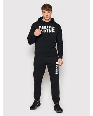 Nike heren fleece pullover trainingspak met capuchon in zwart
