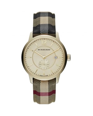 Burberry BU10001 The Classic Horseferry Gold Case Men's Watch