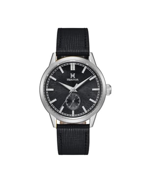 Heritor Automatic Argento leren band horloge