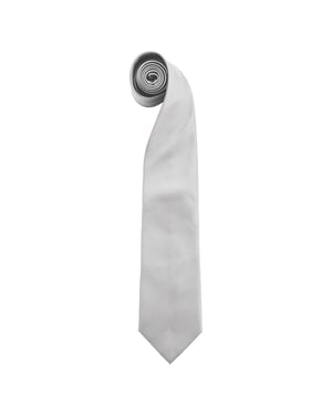 Premier Heren Kleuren Mode Stropdas (Zilver)