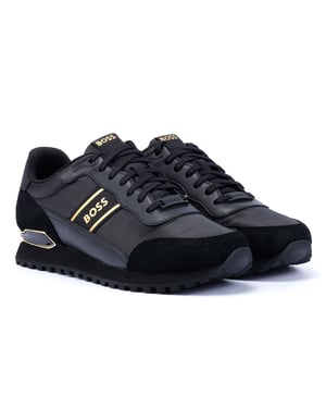 Boss Parkour Runn Men's Black/Gold Trainers