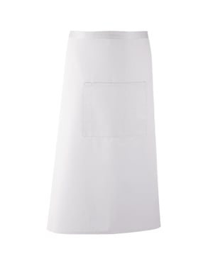 Premier Unisex Kleuren Barschort / Werkkleding (Lange Continentale Stijl) (Pakket van 2) (Wit)
