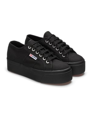 Superga Womens/Ladies 2790 Linea Up Down Trainers (Full Black)
