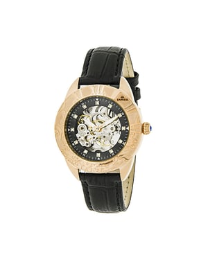 Keizerin Godiva automatisch MOP horloge met leren band