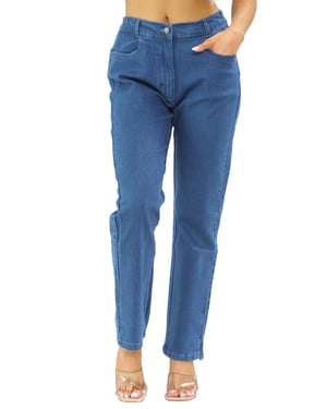 MYT Womens Side Elastic Waist Jeans in Blue