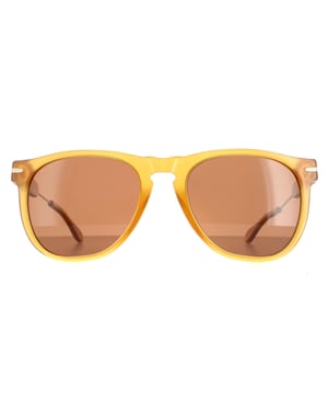 Serengeti Round Mens Light Gold Honey Polarized Drivers Brown Amboy