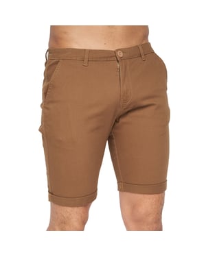 Crosshatch Sinwood Chino Shorts för män (Kanel)