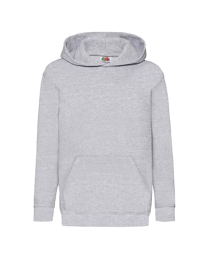 Fruit of the Loom Kinder/Kids Klassieke Effen Hoodie (Heide Grijs)