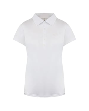 Under Armour Golf HeatGear korte mouw wit dames poloshirt 1272336 100
