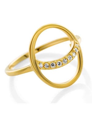 Orphelia 'Amaliada' Dames 925 Sterling Zilveren Ring - Goud ZR-7572