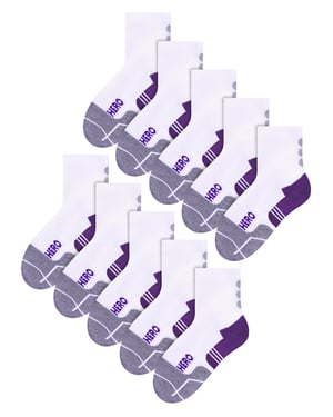 10 Pair Multipack Boys PE Socks | Steven | Breathable Low Cut White Sport Socks for Kids - Style 3