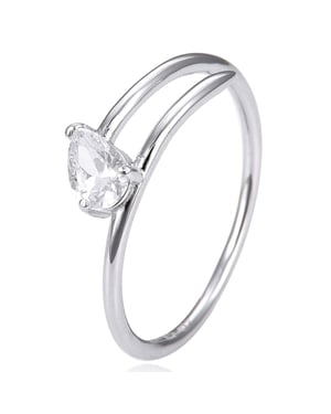 Gena.paris 'Shine' Dames 925 Sterling Zilveren Ring - Zilver GR1068-W