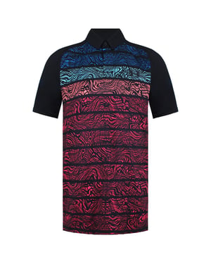 Under Armour Iso-Chill Heren Zwart/Paars Psych Stripe Poloshirt