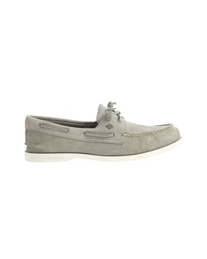 Sperry A/O 2-Eye Plushwave Womens Grey Boat Shoes
