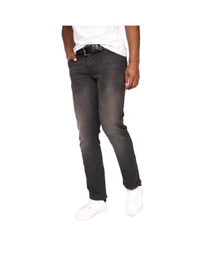 Crosshatch Mens Cadman Straight Jeans (Black Wash)