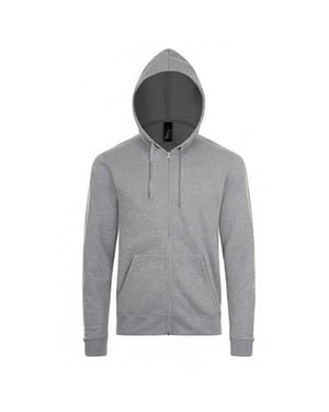 SOLS Herenstenen Ritssluiting in de vorm van een gewone Hoodie (Grijze Mergel)