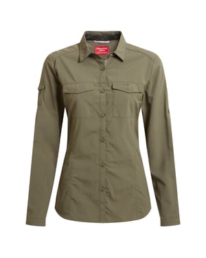 Craghoppers Womens/Ladies Adventure III Nosilife Long-Sleeved Shirt (Wild Olive)