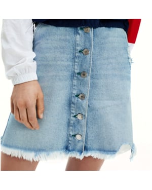 Tommy Jeans A-linjeformad denimkjol för kvinnor