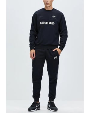 Nike Air Heren fleece trainingspak met ronde hals en geborstelde achterkant