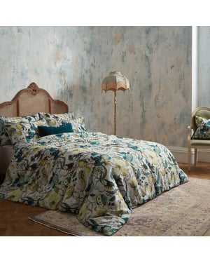 EW by Edinburgh Weavers Morton Floral Premium Cotton Sateen Duvet Cover Set