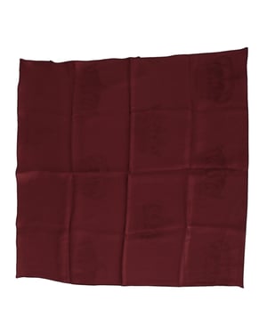 Dolce & Gabbana Maroon Silk Crown Square Wrap Handkerchief Men's Scarf