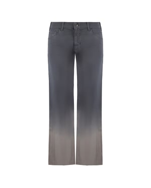 Emporio Armani J33 Regular Fit Jeans med vida ben för kvinnor