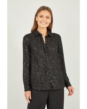 Black Sequin Shirt