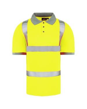 Dickies High Visibility Mens Yellow Safety Polo Shirt