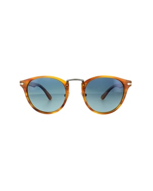 Persol Sunglasses 3108 960/S3 Striped Brown Blue Polarized 49mm
