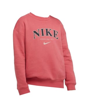 Nike Logo Youth Crewneck Rosa Sweatshirt