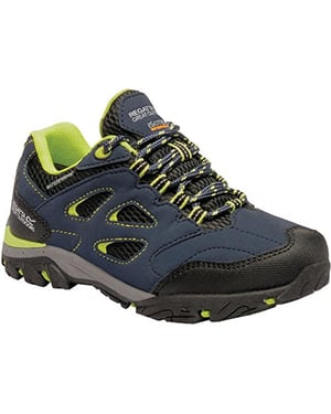 Regatta Kinderen/Kinderen Holcombe Lage Junior Wandelschoenen (Navy Blaze/Lime Punch)