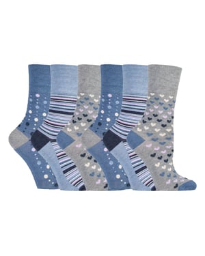 Sock Shop Gentle Grip - 6 Pairs Ladies Non Elastic Bamboo Socks - SOLRM35