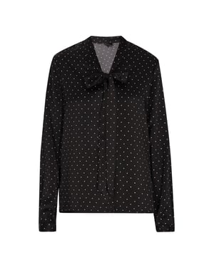 Dreimaster Blouse Dames Zwart gestippeld