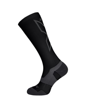 2XU Light Cushion Full Mens Black/Titanium Socks