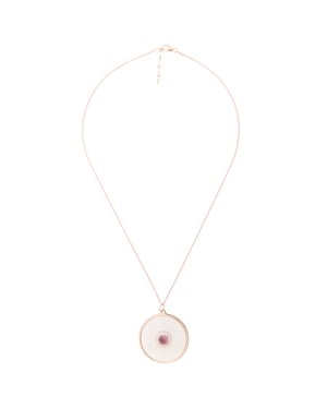 Orphelia Dames 925 Sterling Zilveren Ketting met Hanger - Roze ZH-7293/1