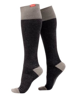 VIM&VIGR - Wide Calf Graduated Compression Socks 20-30 mmhg for Men & Women - Dark & Light Grey