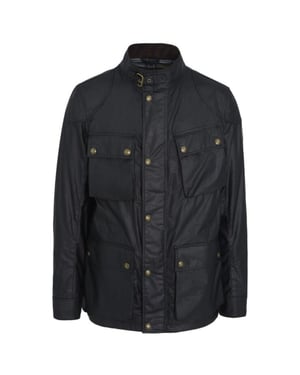 Belstaff Fieldmaster zwart gewaxt jack