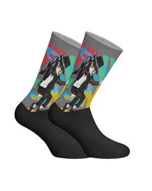 Unisex Elastic Printed Long Socks