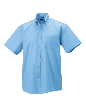 Russell Collection Kortärmad Ultimate Non-Iron Shirt för män (Ljusa himlen)