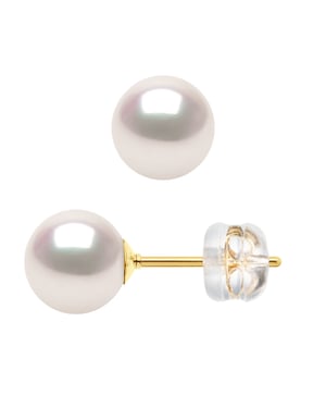 Akoya Parel Oorbellen Ronde 6-7mm 18K Yellow Gold