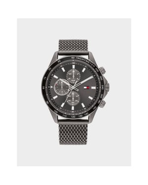 Accessories Tommy Hilfiger Miles Chronograph Mesh Bracelet Watch in Black