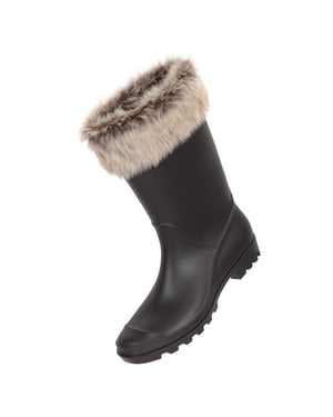 Mountain Warehouse Dames/Dames Faux Fur Gevoerde Wellington Laarzen (Beige)