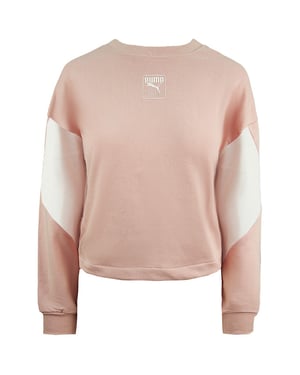 Puma Relaxed Fit Rebel Crew Neck Sweatshirt Rosa Dam Jumper 583559 15
