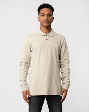 BOSS Orange Passerby Heren Langdurige Stretch-Katoen Polo Shirt met Logo Patch